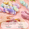 1 Skein 80% Wool 20% Acrylic Fiber Rainbow Segment Dyed Yarn OCOR-TA0003-02C-5
