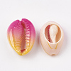 Spray Painted Natural Cowrie Shell Beads X-SHEL-S274-01B-2