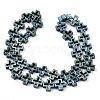 Electroplated Natural Lava Rock Beads Strands G-K388-02C-3