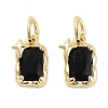 Brass Micro Pave Cubic Zirconia Charms KK-C051-10G-01-1