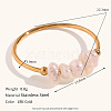 Nuggets Stainless Steel & Natural Freshwater Pearl Beads Finger Rings WG1BE4A-02-2