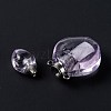 Natural Amethyst Perfume Bottle Pendants G-D058-13P-01-4