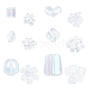 SUPERFINDINGS 60Pcs 6 Style Transparent Acrylic Beads PACR-FH0001-02-3