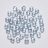 Transparent Spray Painted Glass Beads GLAA-R211-02-D04-1