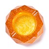 Resin with Natural Citrine Chip Stones Ashtray DJEW-F015-07G-1