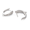 Anti-Tarnish Rhodium Plated 925 Sterling Silver Leverback Earring Findings STER-NH0012-01P-2