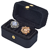 1Pc Mini Rectangle Velvet Ring Storage Boxes with Snap Buttons CON-BBC0001-19-1
