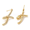 Cubic Zirconia Knot Stud Earrings EJEW-Q769-06G-2