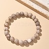 Natural Maifanite/Maifan Stone Bead Stretch Bracelets BJEW-K212-B-044-7