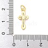 Rack Plating Brass Micro Pave Clear Cubic Zirconia Pendants KK-B093-06G-3