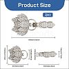 2Pcs Flower Alloy Rhinestone Snap Lock Clasps FIND-FH0018-22B-2