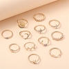 12Pcs Alloy Rhinestone Plain Band Rings PW-WG042B3-01-2