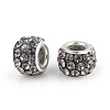 Polymer Clay Rhinestone European Beads CPDL-S007-10-1