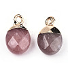 Natural Strawberry Quartz Charms X-G-N326-58F-3