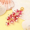 Trumpet Flower Glass Pendant Decorations HJEW-YW0001-02D-5