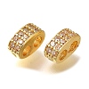 Rack Plating Brass Micro Pave Cubic Zirconia Connector Charms  KK-M313-03G-1