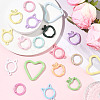 16Pcs Spray Painted Alloy Spring Gate Rings FIND-YW0010-86-5