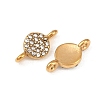 Ion Plating(IP) 304 Stainless Steel Rhinestone Connector Charms ZIRC-G157-36G-A-2
