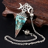 Synthetic Turquoise Chip & Resin Orgonite Dowsing Pendulum Big Pendants PW-WG36861-14-1