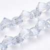 Electroplated Glass Beads Strands EGLA-S174-01B-05-1