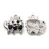 Rack Plating Alloy Enamel with Rhinestone Pendants PALLOY-K010-40P-2