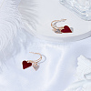 1 Pair Alloy Rhinestone Dangle Stud Earrings EJEW-LP0003-74A-3