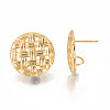Alloy Stud Earring Findings PALLOY-R134-08-RS-3