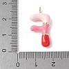 Brass Enamel Pendants KK-E093-03G-F-01-3