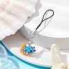 Glass Seed Bead Beaded Fish Charm Mobile Straps HJEW-MZ00182-02-2