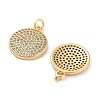 Rack Plating Brass Micro Pave Clear Cubic Zirconia Pendants KK-Z064-19G-2