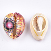Printed Cowrie Shell Beads SSHEL-T007-16C-2
