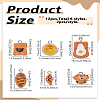 12Pcs 6 Styles Opaque Resin Pendants CRES-LP0001-10A-2