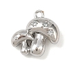 Brass Micro Pave Clear Cubic Zirconia Charms LS-KK-G545-21P-1