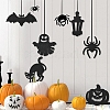 30Pcs 6 Styles Wool Felt Pumpkin Jack-O'-Lantern Party Decorations AJEW-YW0001-24-5