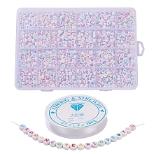1200Pcs DIY Acrylic Bead Stretch Bracelets Kits for Children's Day DIY-YW0001-88A