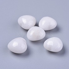 Natural White Jade Heart Palm Stone G-FS0001-78A