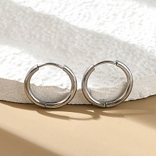 Non-Tarnish 304 Stainless Steel Huggie Hoop Earrings for Women EJEW-F280-07B-P