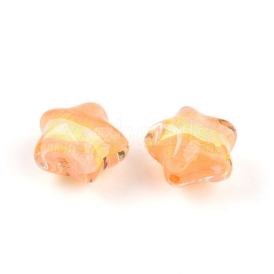 Gradient Color Transparent Hand-drawed Acrylic Beads TACR-P012-01B-06-1