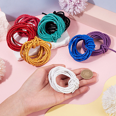 16m 8 Colors Braided Leather Cord WL-TA0001-10-1