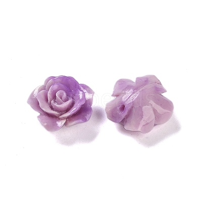 Synthetic Coral 3D Flower Rose Beads CORA-A005-14mm-27-1