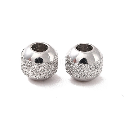 Non-Tarnish Textured 304 Stainless Steel Beads X-STAS-P306-01A-P-1