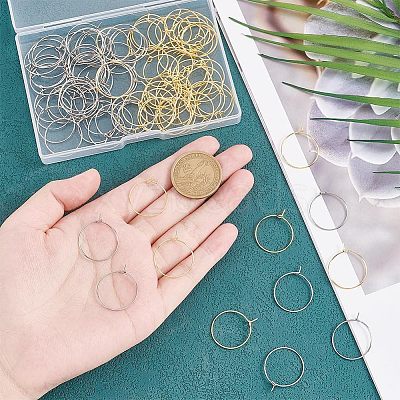 316 Stainless Steel Wine Glass Charms Rings STAS-UN0015-83C-1