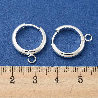 201 Stainless Steel Huggie Hoop Earring Findings STAS-P283-01Z-S-1