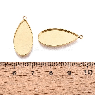 304 Stainless Steel Pendant Cabochon Component STAS-Q113-23A-G-1