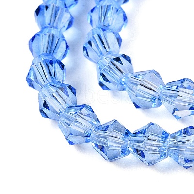 Gradient Color Baking Paint Glass Bead Strands DGLA-A039-T6mm-A020-1