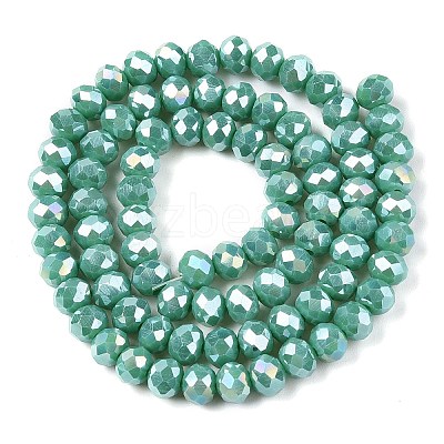 Electroplate Glass Beads Strands EGLA-A044-P6mm-B31-1