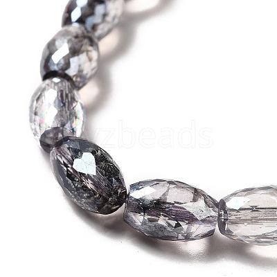 Electroplate Transparent Glass Beads Strand GLAA-G088-06-1