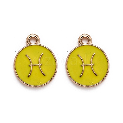 Alloy Enamel Pendants ENAM-S124-01B-14H-1