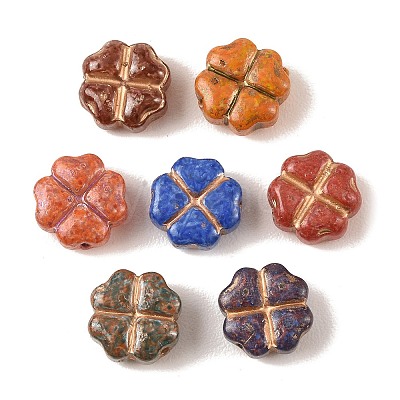 Baking Paint Glass Beads DGLA-G004-01F-1