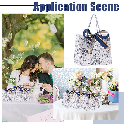 Floral Printed Paper Gift Tote Bags ABAG-WH0044-82A-1